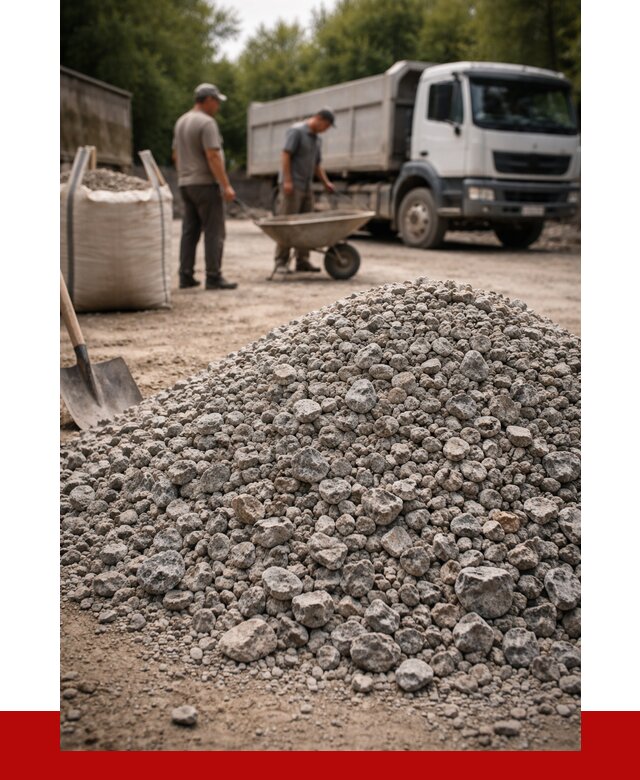 Гранитный щебень фракция 20-40 в Долгопрудном от 3247 руб. ПРОНЕРУДДлг