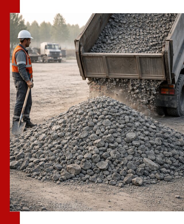 Гранитный щебень фракции 100–201 для строительства в Долгопрудном