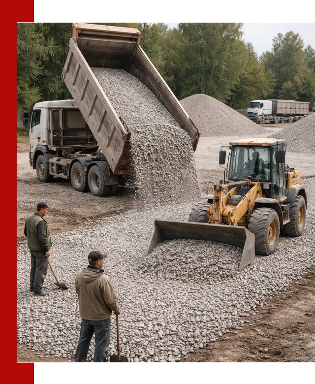 Купить гравийный щебень фракция 20-40 в Долгопрудном с доставкой