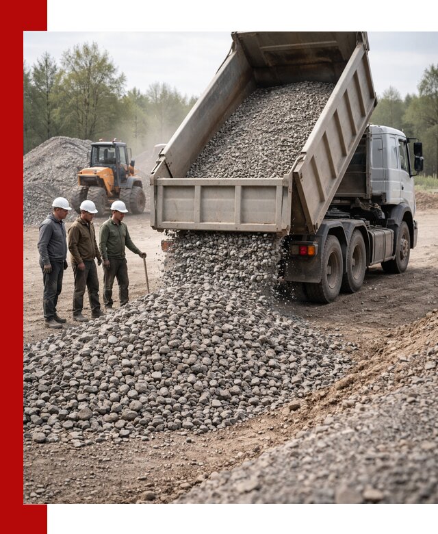 Доставка гравийного щебня фракции 70-120 в Долгопрудном