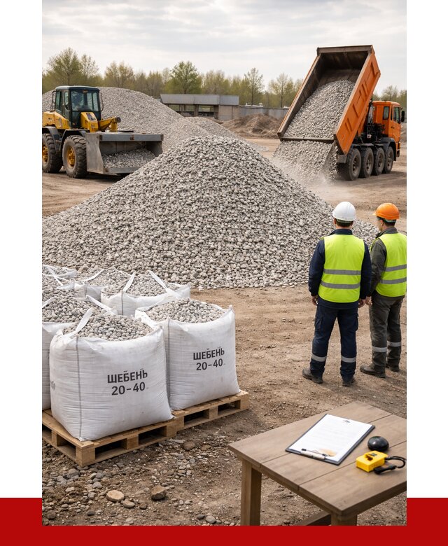 Известняковый щебень 20-40 в Долгопрудном от 2131 р. ПРОНЕРУДДлг