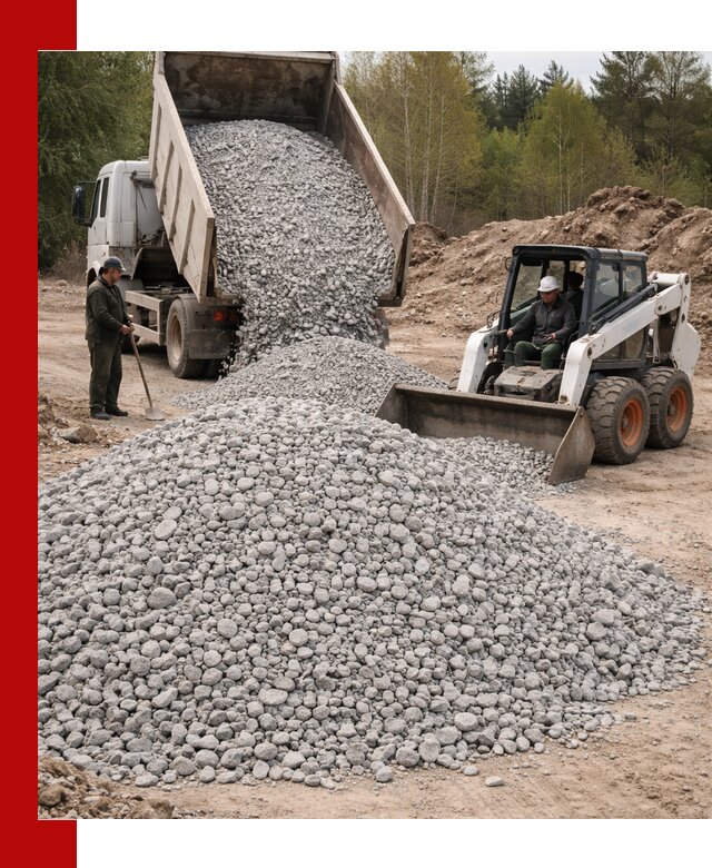 Доставка доломитового щебня в Долгопрудном напрямую от карьера