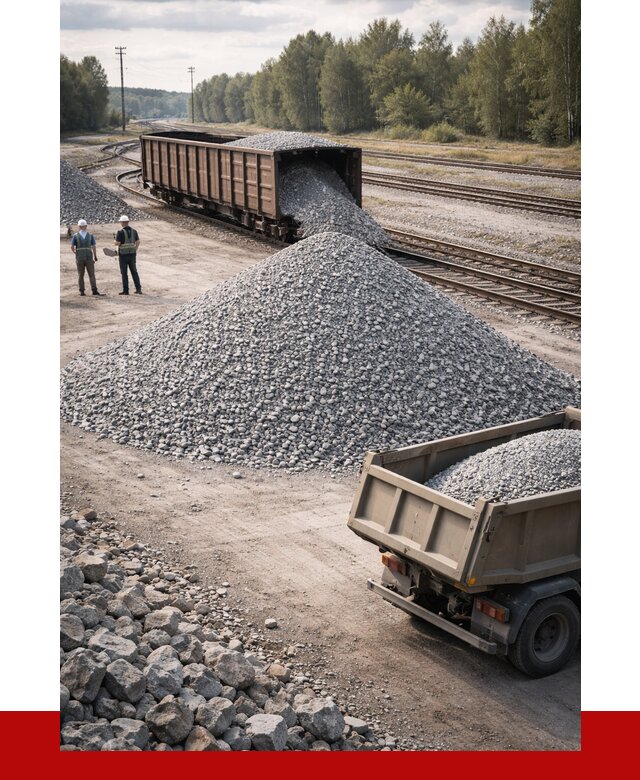 Железнодорожный щебень 20-60 в Долгопрудном от 1725 р. | ПРОНЕРУДДлг