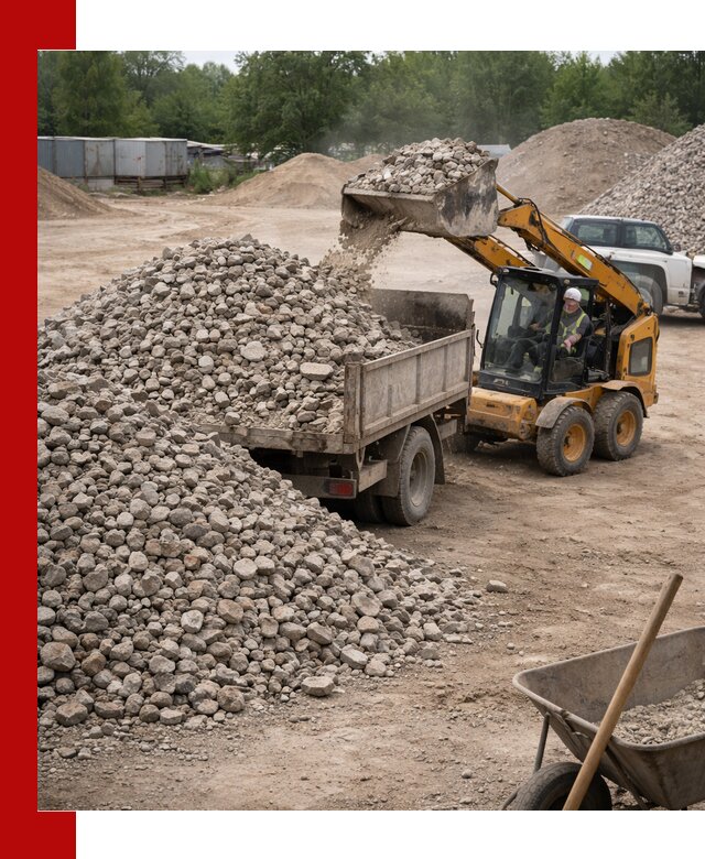 Доставка вторичного щебня в Долгопрудном для строительных работ