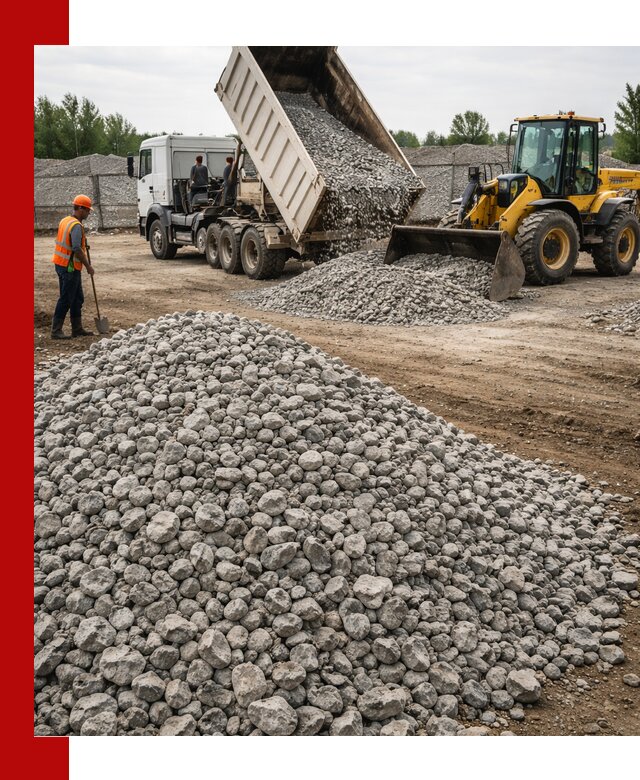 Доставка бетонного щебня фракции 40-70 в Долгопрудном