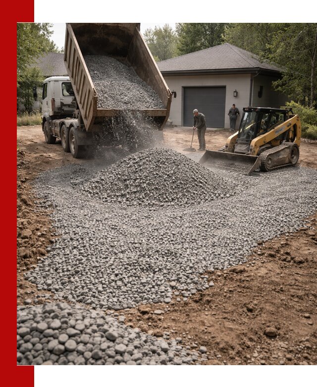 Щебень для парковки в Долгопрудном: доставка и укладка качественного материала