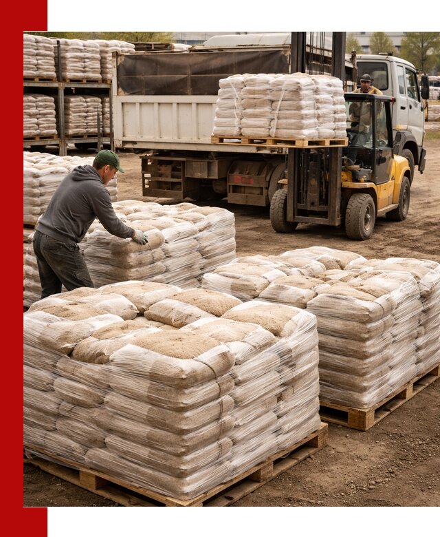Карьерный песок в мешках с доставкой в Долгопрудном