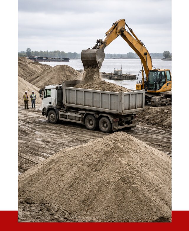 Купить речной песок навалом в Долгопрудном от 1826 р., ПРОНЕРУДДлг