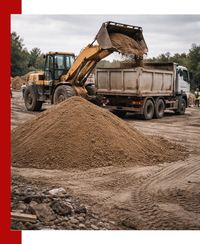 Доставка речного песка навалом в Долгопрудном быстро и выгодно