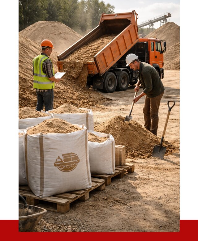 Строительный песок в Долгопрудном от 2232 р. с доставкой, ПРОНЕРУДДлг