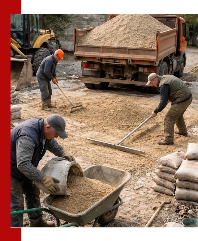 Поставка песка для стяжки в Долгопрудном с быстрой доставкой