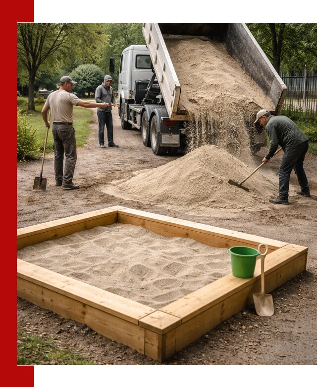 Песок для песочницы с доставкой в Долгопрудном недорого и чистый