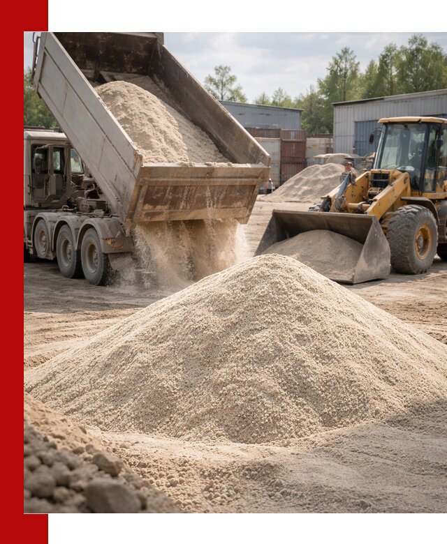 Кварцевый песок с доставкой в Долгопрудном для строительных работ