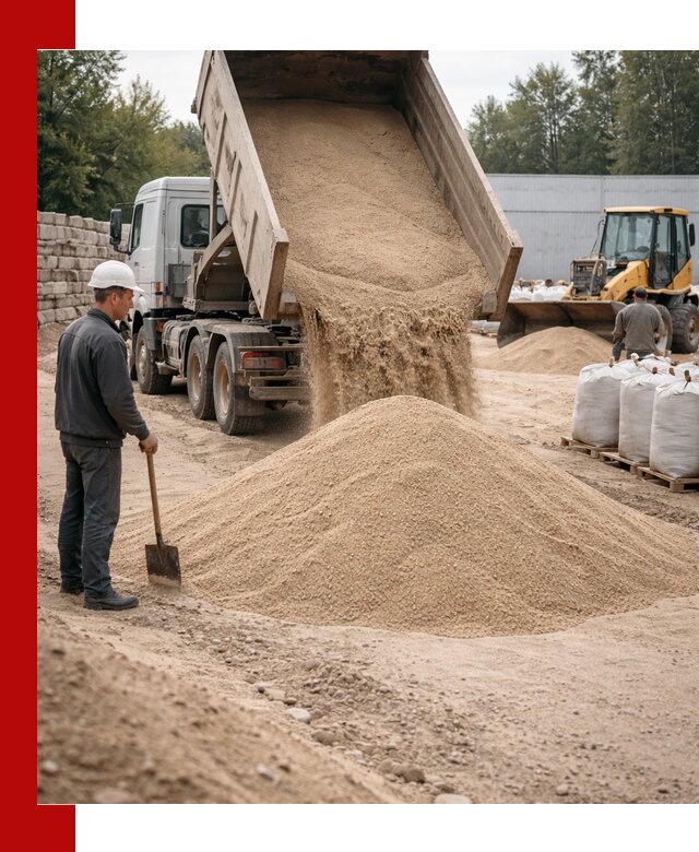 Кварцевый песок фракция 0–3 мм с доставкой в Долгопрудном