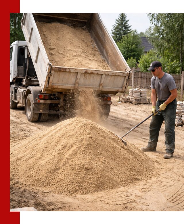 Доставка сухого песка самосвалами в Долгопрудном