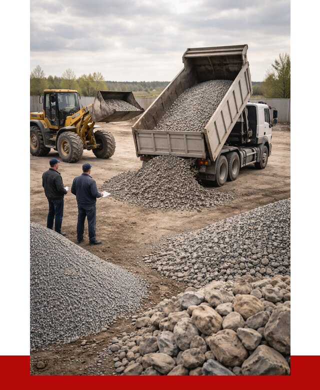 Гравий и камень с доставкой в Долгопрудном от 4261 р. - ПРОНЕРУДДлг