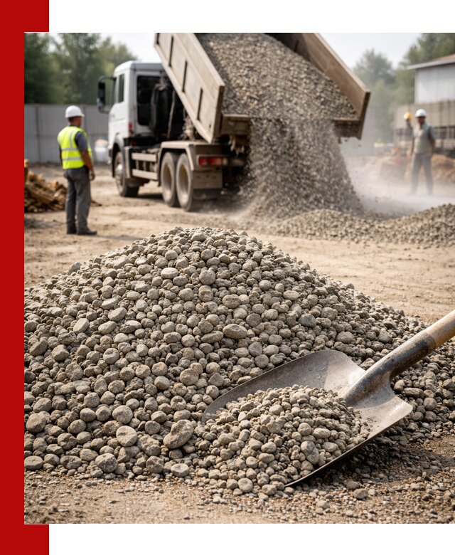 Доставка гравия фракции 20-40 в Долгопрудном с самосвалами