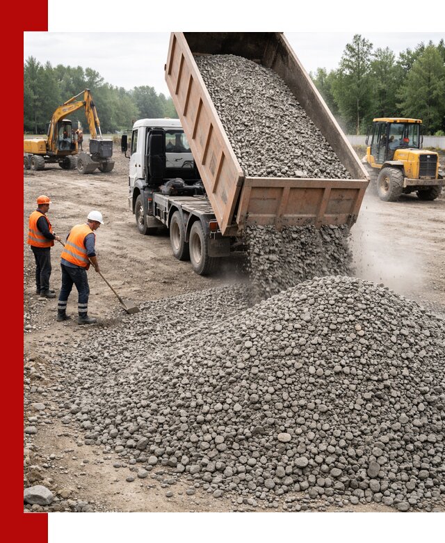 Доставка гравия фракции 40-70 в Долгопрудном оптом и в розницу