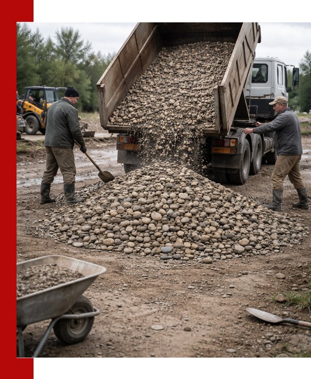 Доставка гальки речной оптом и в розницу в Долгопрудном