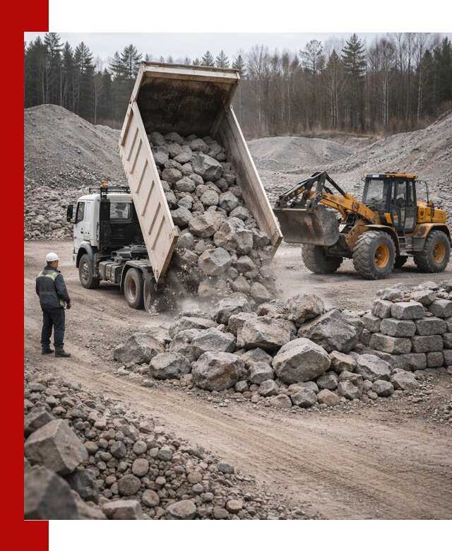 Доставка и продажа бутового гранитного камня в Долгопрудном