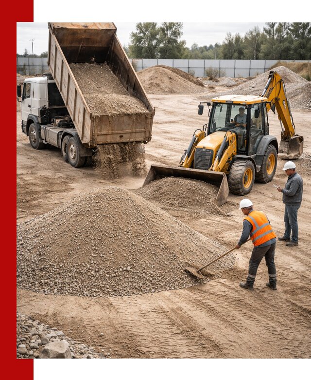 Поставка и доставка ПГС С4 в мешках и самосвалах в Долгопрудном