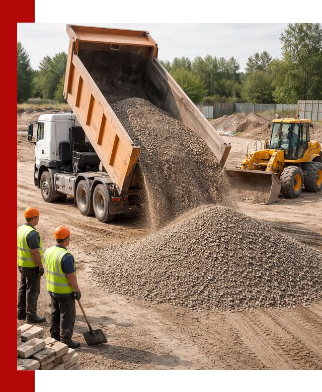 Доставка щебёночно-песчаной смеси ЩПС С7 в Долгопрудном
