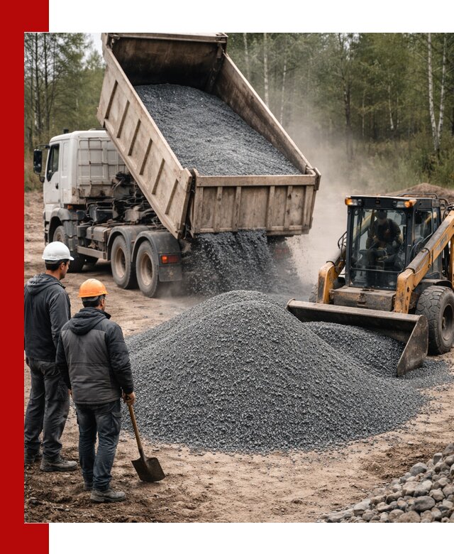 Гранитный отсев 0-5 с доставкой и разгрузкой в Долгопрудном