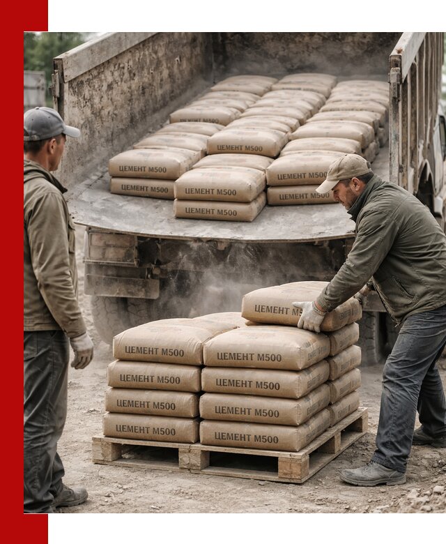 Цемент М500 с доставкой самосвалом в Долгопрудном