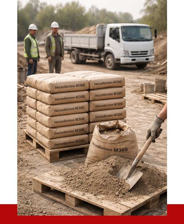 Пескобетон М300 в Долгопрудном с доставкой от 4718 р. за куб | ПРОНЕРУДДлг
