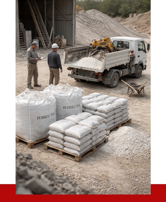 Известь строительная в Долгопрудном с доставкой от 4261 р. | ПРОНЕРУДДлг