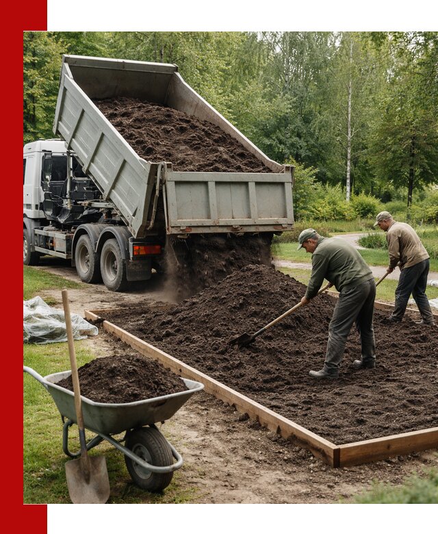 Доставка грунта для озеленения и благоустройства в Долгопрудном