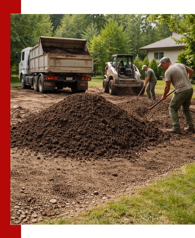 Доставка и укладка грунта для газона в Долгопрудном