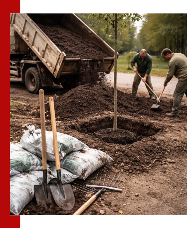 Грунт для посадки деревьев в Долгопрудном — доставка и подготовка почвы