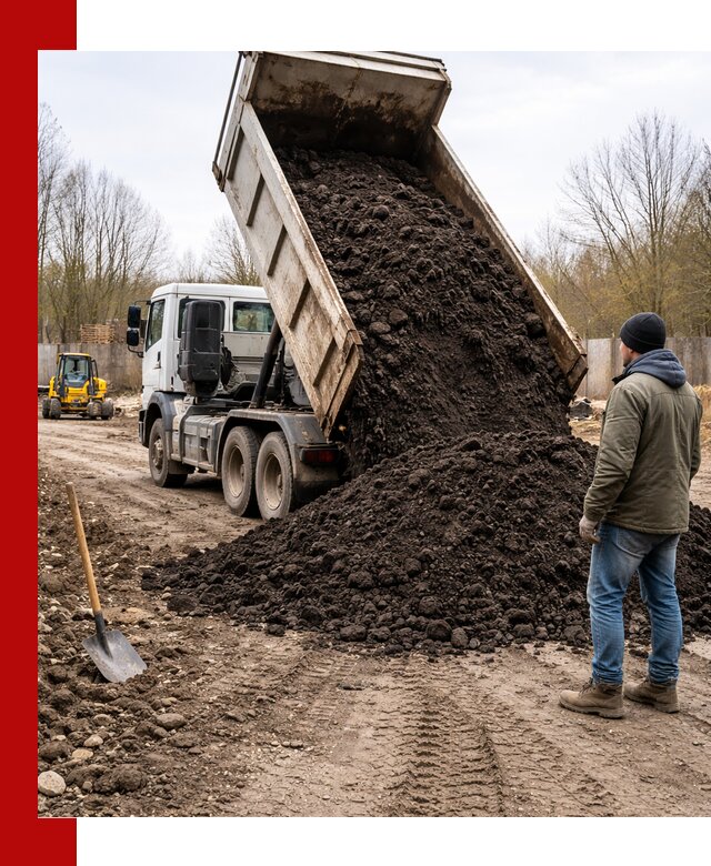 Доставка чернозема навалом в Долгопрудном быстро и выгодно