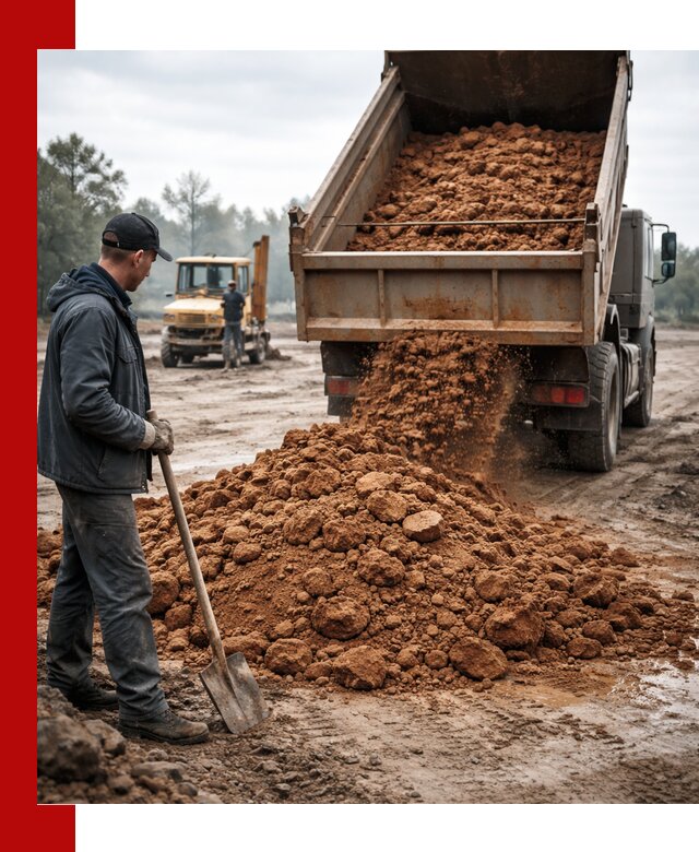 Глина для засыпки в Долгопрудном с доставкой самосвалами