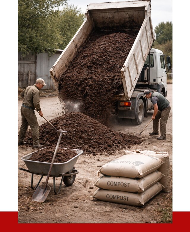 Купить компост в Долгопрудном от 4261 р. за куб с доставкой | ПРОНЕРУДДлг