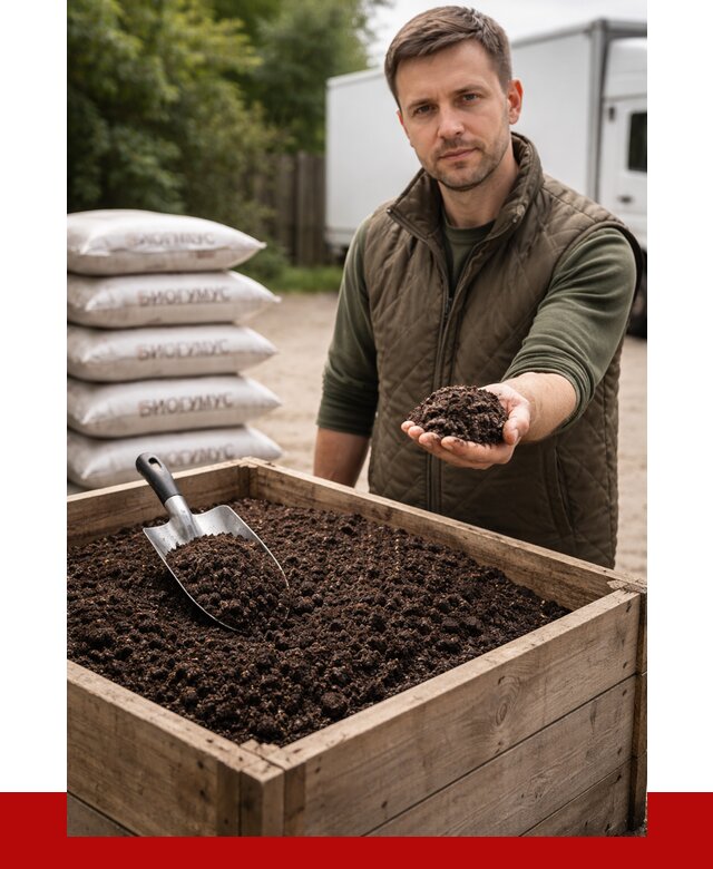 Купить биогумус в Долгопрудном с доставкой от 8624 р. за куб | ПРОНЕРУДДлг