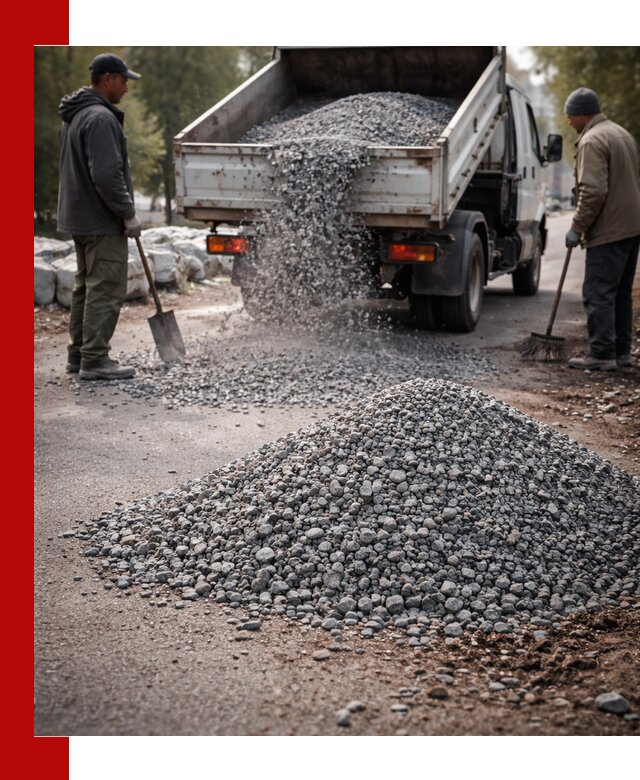 Гранитная крошка для посыпки дорог и тротуаров в Долгопрудном