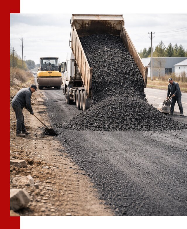 Асфальтовая крошка для дорог в Долгопрудном — поставка и доставка