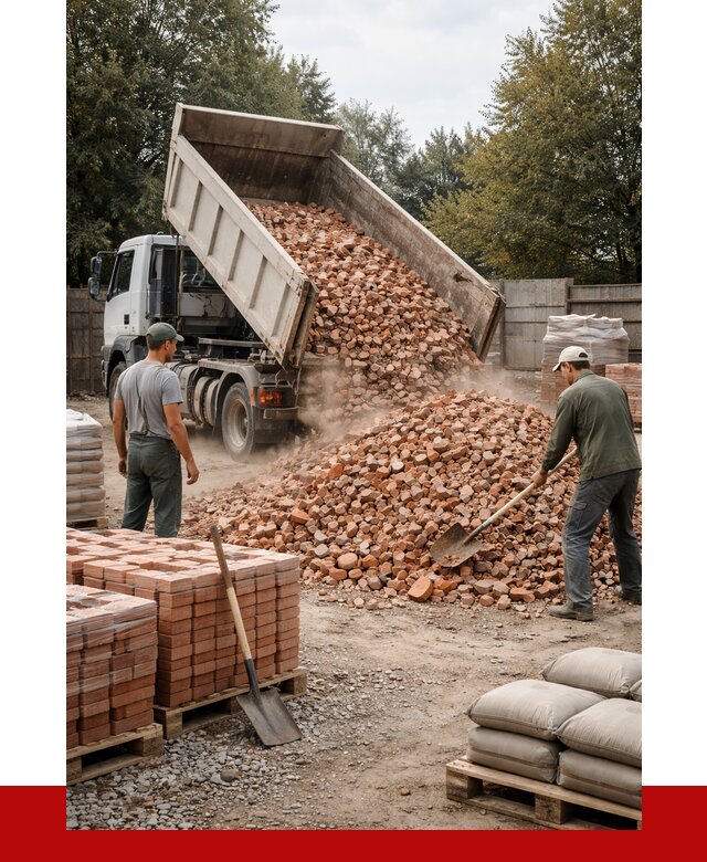 Бой кирпича в Долгопрудном с доставкой от 4261 руб/куб | ПРОНЕРУДДлг