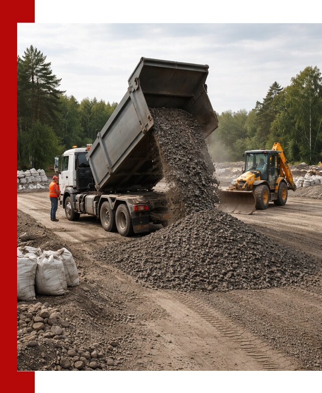 Доставка дробленого асфальта в Долгопрудном для дорожных работ