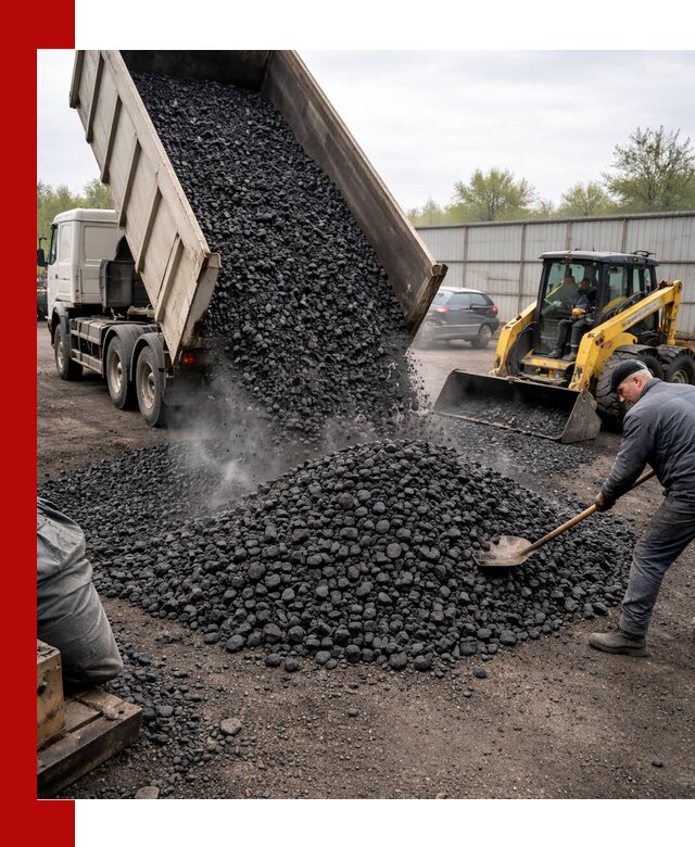 Доставка угля орех в Долгопрудном оптом и в розницу