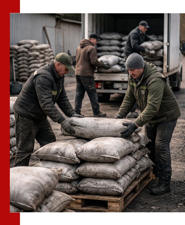 Доставка угля в мешках по выгодным ценам в Долгопрудном
