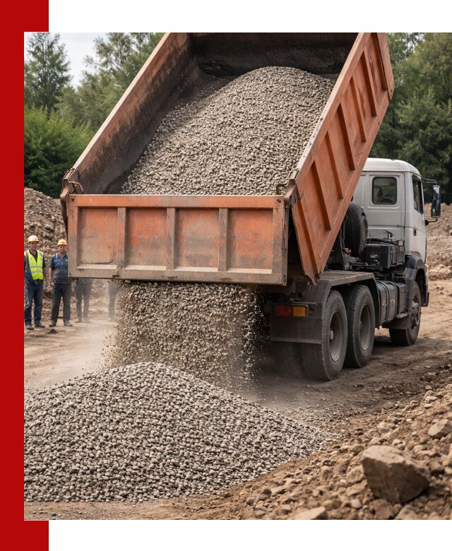 Доставка сыпучих материалов самосвалом в Долгопрудном быстро и надежно