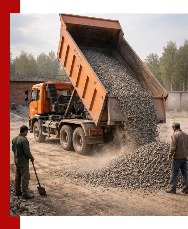 Доставка самосвалом 20 м3 в Долгопрудном быстро и надежно