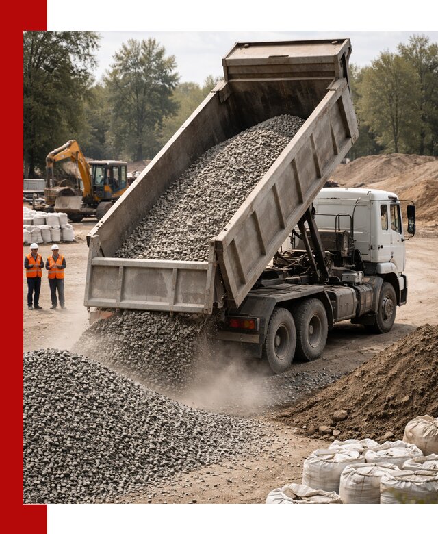 Аренда самосвала в Долгопрудном для доставки сыпучих и нерудных материалов