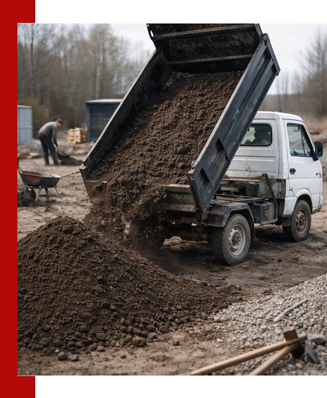 Аренда минисамосвала в Долгопрудном для доставки сыпучих материалов