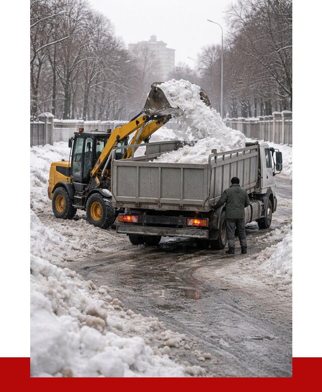 Вывоз снега с погрузкой в Долгопрудном от 3551 р. ПРОНЕРУДДлг