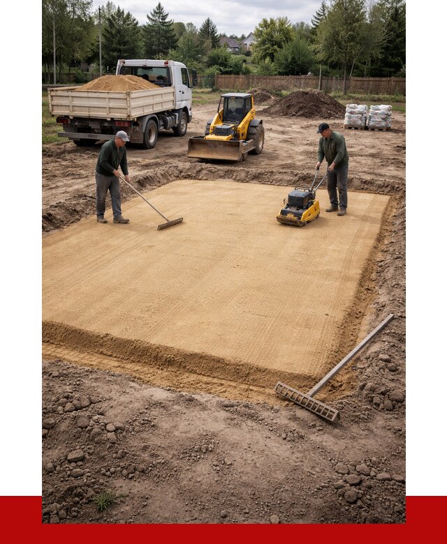 Устройство песчаной подушки в Долгопрудном от 4566 р. ПРОНЕРУДДлг